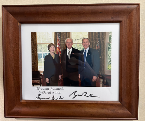 Henry meeting president Bush and his wife