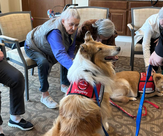 Therapy dog appreciation day at Melody Living assisted living and memory care
